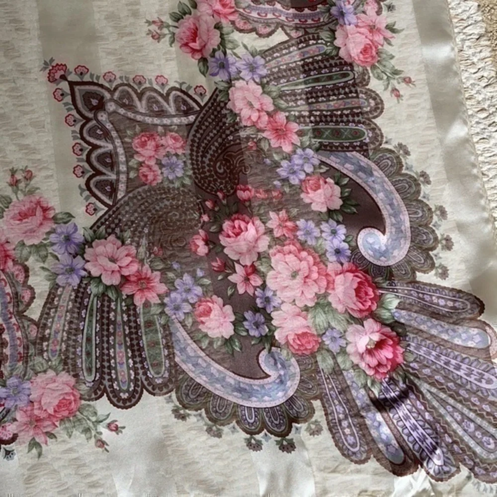 Hiroko for dozo silk square scarf